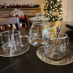 Princess House 8 Pc Crystal Tea Set #394