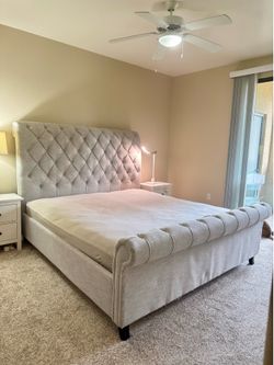 California king size bed frame and mattress