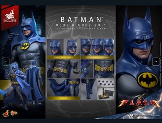 1/6 Hot Toys Batman BLUE & GREY SUIT MMS834 Sideshow Exclusive