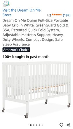 White infant crib