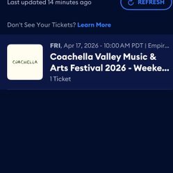 Coachella Wk2 3days GA 