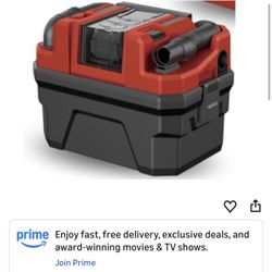 Cordless Shop Vac - 3 Gallon Small Shop Vac Wet and Dry with Accessories, 2 x 4.0Ah Batteries Wet Dry Vacuum, Ideal for Garage, Car, Workshop (Red)