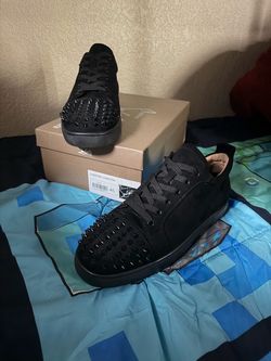 Christian Louboutin Black Spiked Low-Top Sneakers