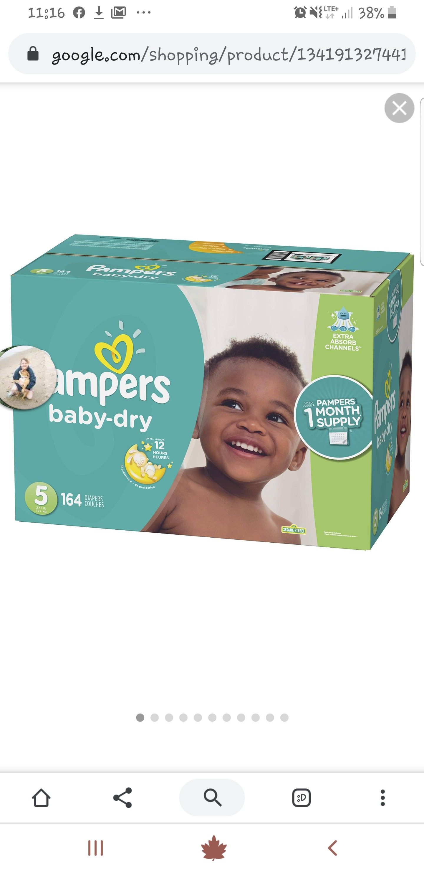 Pampers baby dry diapers