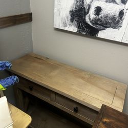 Cute Little Wood Side Table Or Sofa, Table Or Hallway Table