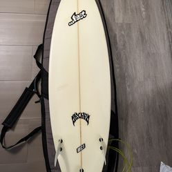 Lost 5’11” Surfboard With Nice Pro-Lite Case