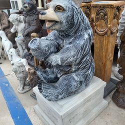 CONCRETE CEMENT SITTING BEAR $250