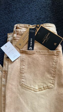 Marc Asher New York Beige Tan 34/30  MENS JEANS.
