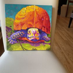 Colorful Abstract Oil Painting - Turtle!