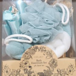 New Celavi Bath Essential 3 Piece Shower Cap,  Mesh Bath Sponge, Loofah Bath Sponge 