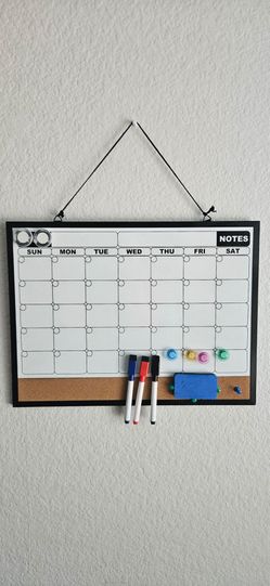 Dry erase calendar