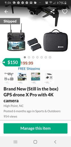 Brand New (Still in the box) GPS drone X Pro with 4K camera