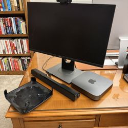 MacMini 500GB, DELL 24” Monitor, Sound Bar, Keyboard, Mouse, Camera