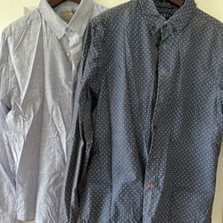 Set Of 2 Guess Men Slim Button Downs