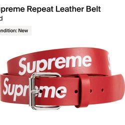 Supreme Leather Repeat Belt (S/M)