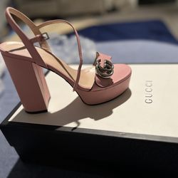 Pink Gucci Heels Authentic 100%