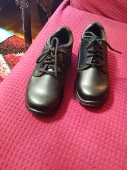 Boys Black Leather Lace-Up Oxford Shoes