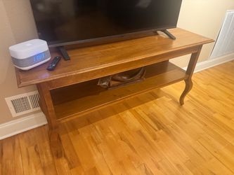 Wooden TV Stand with Lower Shelf