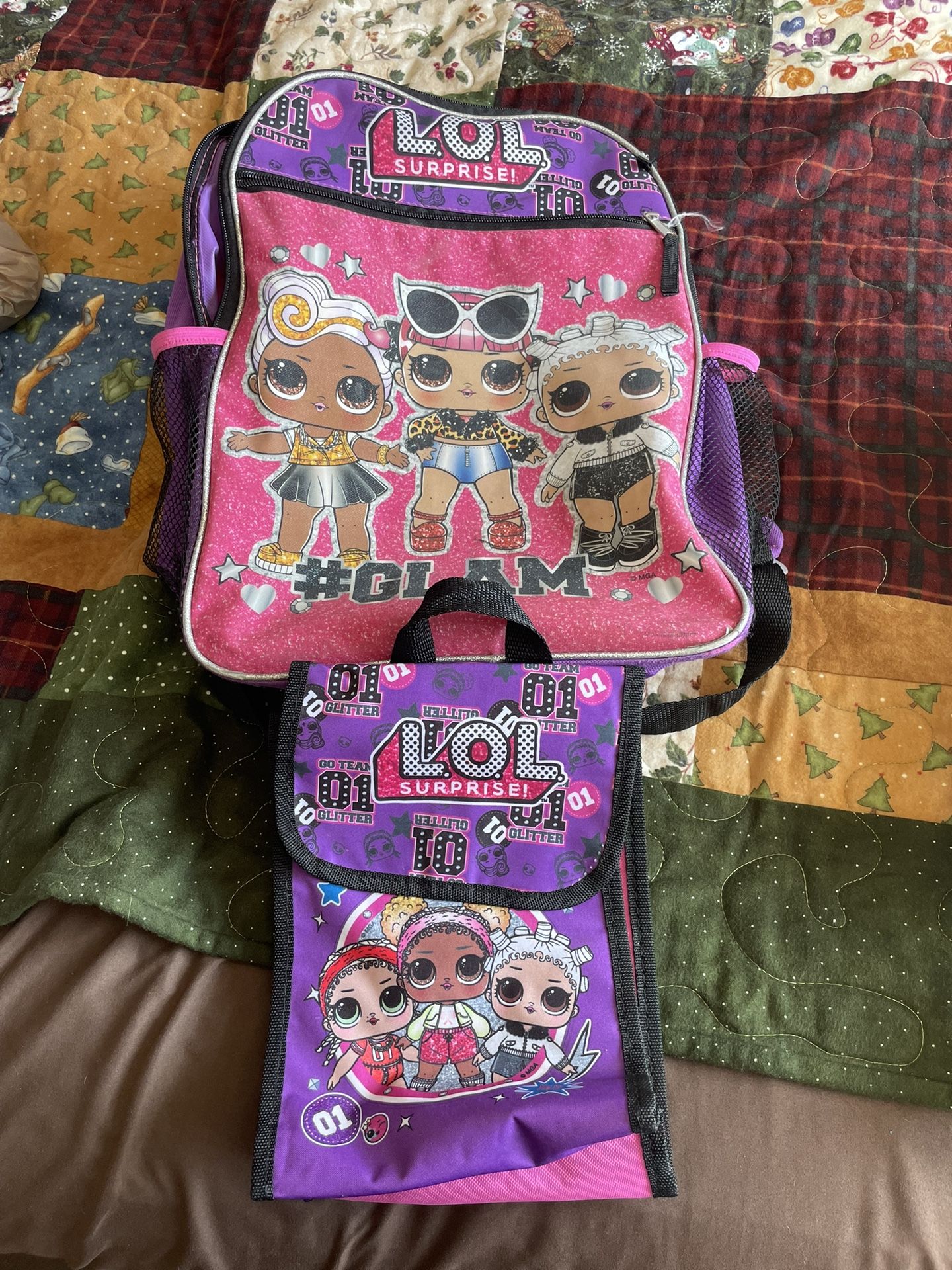 LOL Backpack, Lunch Bag And Pencil Case-$5