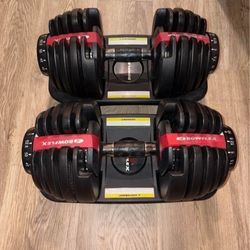Pair Of 52.5lb Bowflex SelectTech Dumbbells 