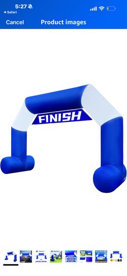 Inflatable arch start finish line