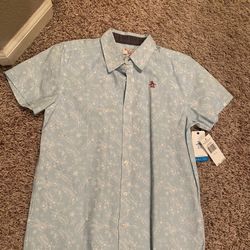 Boys Penguin Shirt Size Medium 