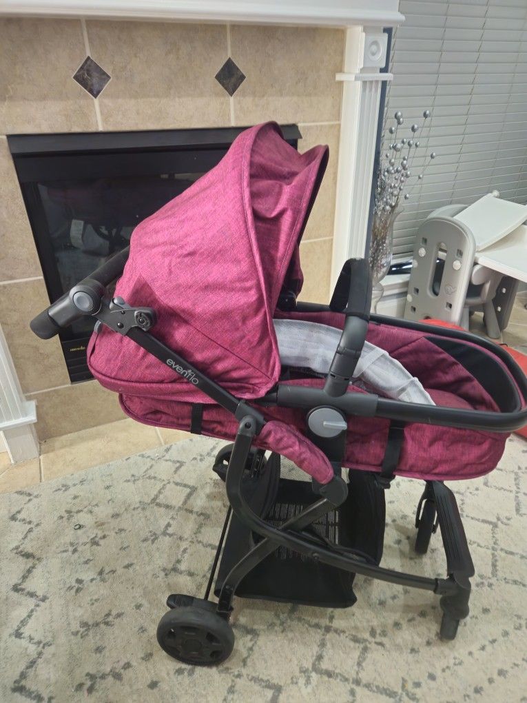 Evenflo Travel System - Stroller, Seat, Baby Carriage, Car Seat base