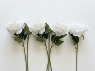 Real touch white peonies flowers wedding baptism