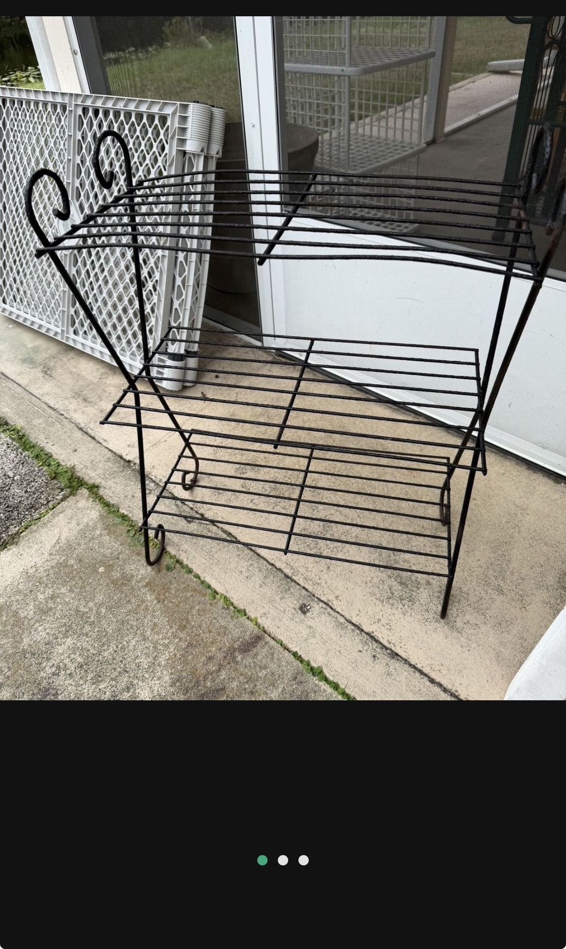 Metal Plant Stand Selling As Is Top Is Slightly Bent