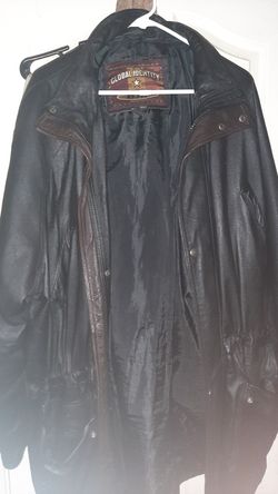 Global identity leather jacket
