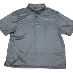 Reebok Golf Polo Shirt Men’s XXL Grey Black Activewear Casual Preppy