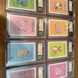 8 PRISTINE 10 OLD MAID Pokemon Slabs