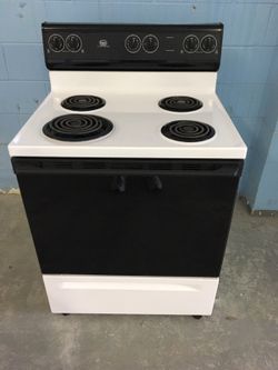 White Coil Top Stove