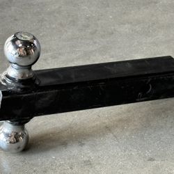 Double Hitch Ball 2”  Tow Bar  Fit 2” Reciever With 2” And 1-7/8” Hitch Balls 