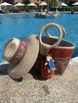 Straw hat and bag