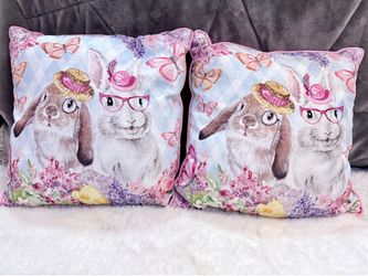 Easter Pillows $40 for BOTH Like NEW