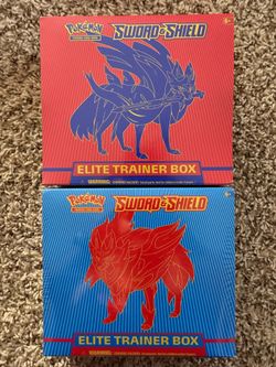 Sword & Shield Elite Trainer Box ETB Set Of 2 Zacian & Zamazenta