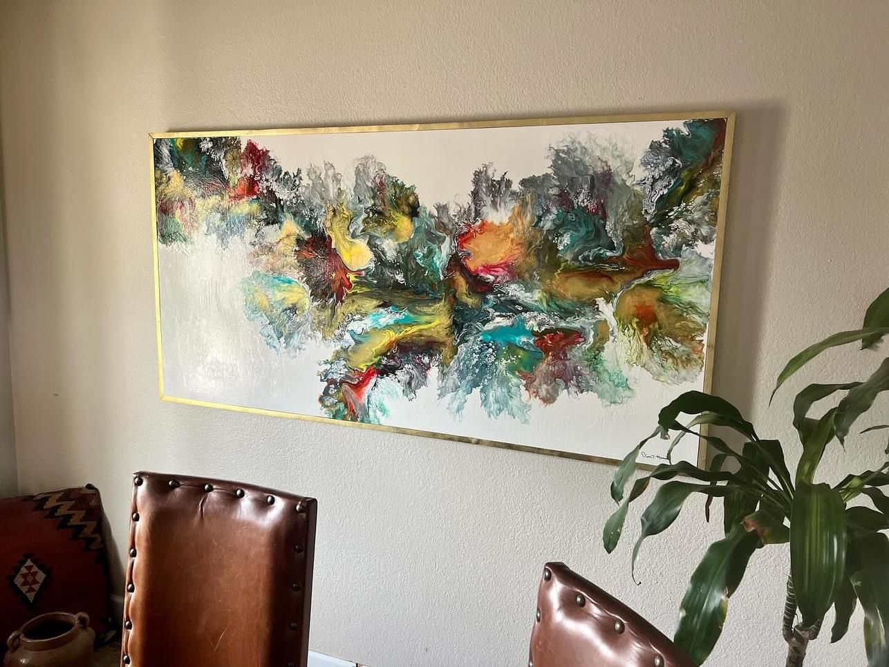 “JOY” 6x3 Feet - Custom Size & Color Hand Painted Original Artwork