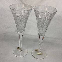 The Millennium Collection Toasting Flutes Waterford Crystal 1 pair