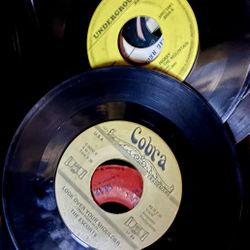 Stacks of 45s