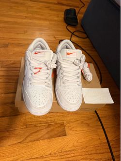 SB dunk low pro triple white