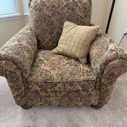 Patterned accent chair