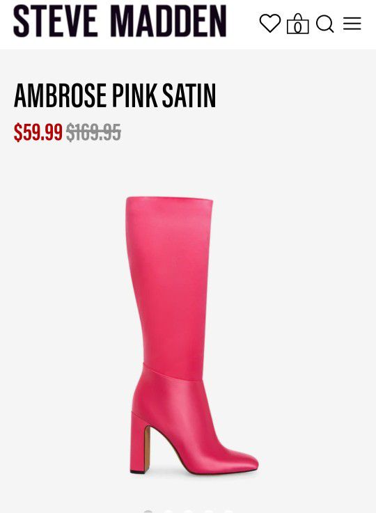 Brand New Ladies Ambrose Pink Satin Boots Size 7