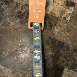 Lucy & Co. Dog Collar  Green Cactus Desert Size M 13-29” SKU (contact info removed)
