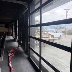 Two full view garage doors