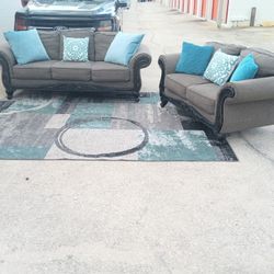 Gray Couch Loveseat Set