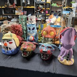 Tiki mug lot (13 mugs)