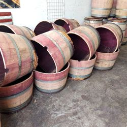 Half Wine Barrel Planters 