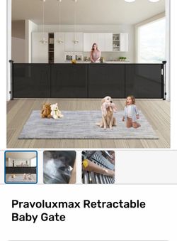    Pravoluxmax Black Baby Gate  160”x 37