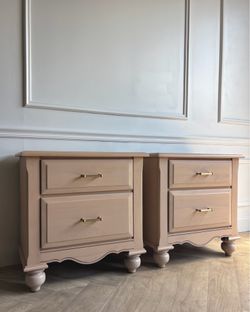 Nightstands/End Tables/Solid Wood/Bedside Table/Coastal/Dressers/ Natural Wood/ 2 Nightstands